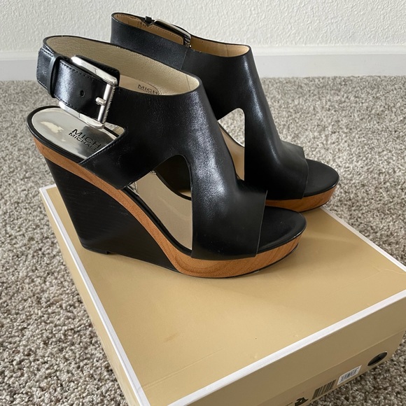 Michael Kors Josephine Slingback Platform Wedge Sandals - Picture 1 of 5